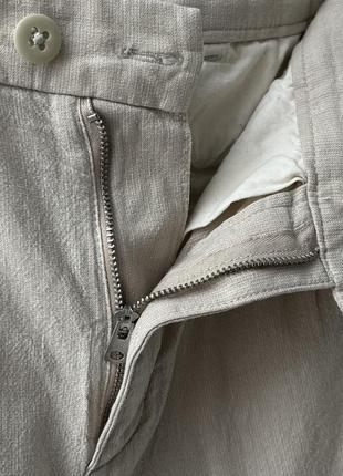 Abercrombie &amp; fitch linen shorts шорты льняные оригинал легкие кэжуализм минимализм классические широкие светлые оригинал5 фото
