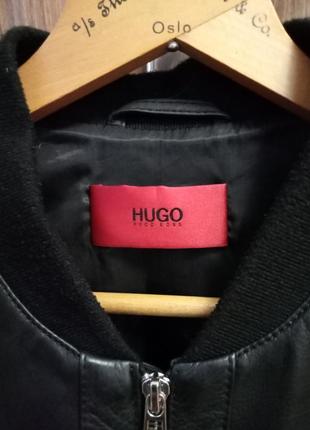 Шкіряна куртка hugo boss2 фото