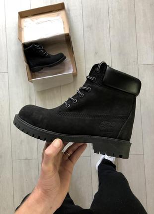 Ботинки жіночі тімберленд чорні демісезонні timberland black, ботинки женские чёрные тимберленд весна-осень