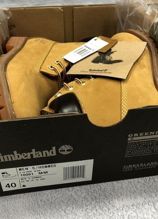 Мужские демисезонные кожаные ботинки timberland brown. тимберленд.6 фото