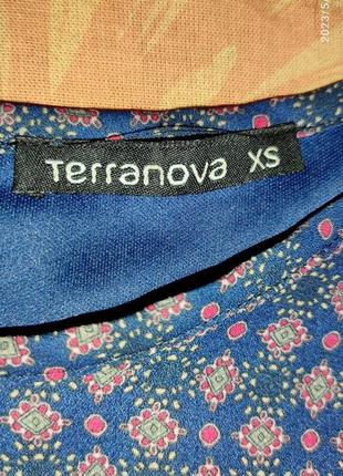 Платье темно-синее в мелкий рисунок terranova3 фото