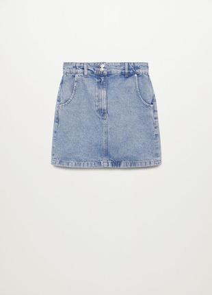 Юбка джинс, юбка джинсовая, юбка деним, джинсовая юбочка высокая талия4 фото