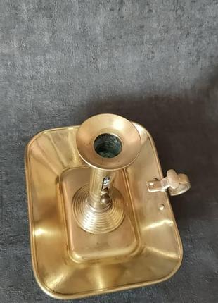 Подсвечник под одну свечу, латунь.