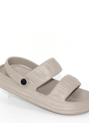 🟠 бежевые женские пляжные сандалии босоножки пена1 фото