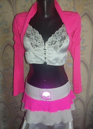 Неформальная неоновая клубная рейв киберпанк тектоник юбка с черепом battery organic кофей харакура harajuku