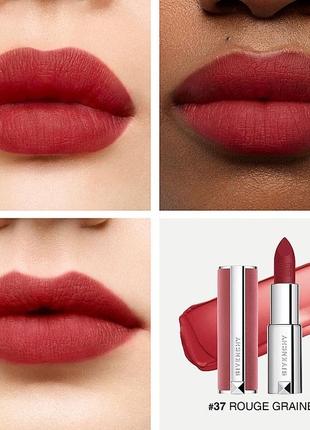 Оригінал givenchy le rouge interdit intense silk помада для губ 37 оригинал матовая помада4 фото