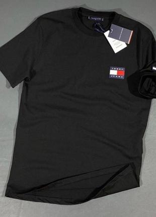 Футболка Tommy hilfiger черная / мужская футболка бренд томми хилфигер