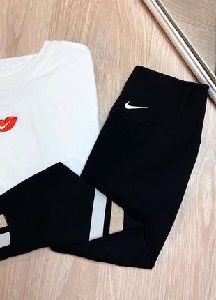 Лосины от dunk nike pro, чёрные, оригинал 🖤2 фото