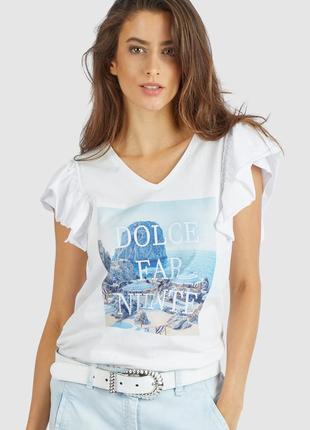 Брендова жіноча футболка блуза з бавовни і шовку
