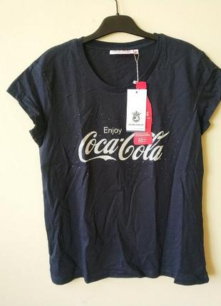 Женская хлопковая футболка enjoy coca-cola gymnasium italy оригинал