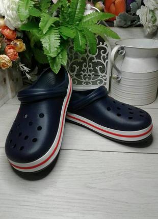 Крокс унісекс темно сині crocs crocband clog navy жіночі чоловічі крокси сабо шльопанці5 фото