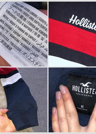 Хулиган кофта оригинал hollister фликом утеплённое капюшон укорочённое8 фото