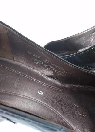 Р 6 / 39-40 26 см классические кожаные черные туфли на каблуке gabor7 фото