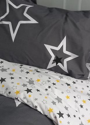 Постельное белье звезды серые бязь люкс meriset2 фото