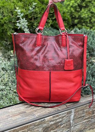 Tod’s итальялия стильная вместительная яркая сумка шоппер оригинал2 фото