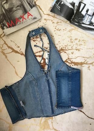 Новий джинсовий топ s. malik jeans7 фото