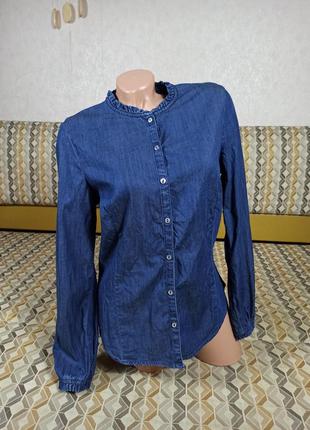 Джинсовая женская рубашка в идеале.1 фото