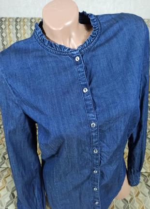Джинсовая женская рубашка в идеале.2 фото