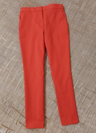 Классические красные брюки, укороченные брюки2 фото