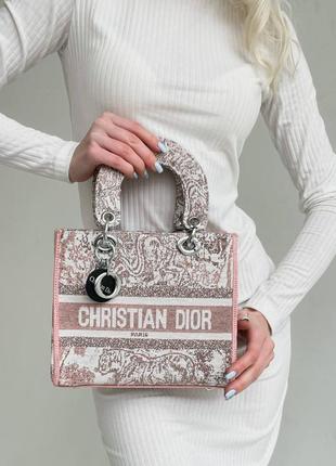 Сумочка christian dior d-lite pink