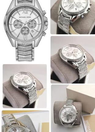 Женские часы michael kors whitney stainless steel watch with glitz accents