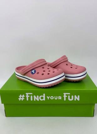 Дитячі крокси сабо crocs crocband peony/pink2 фото