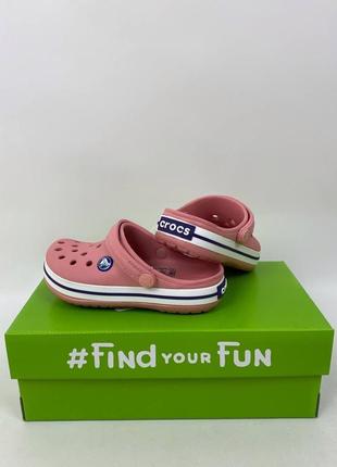 Дитячі крокси сабо crocs crocband peony/pink