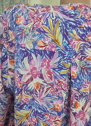 Современная яркая блуза в цветочный принт,ema blue's,l,xl7 фото