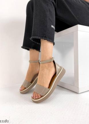 Босоножки капучино кожа