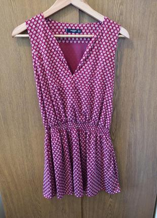 Женское короткое легкое летнее платье mango xs4 фото