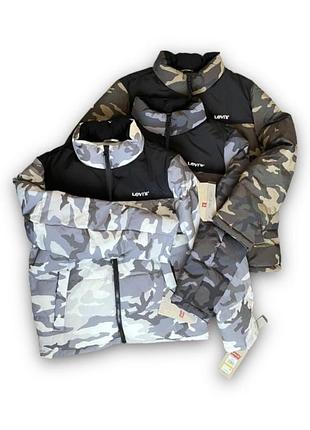 36 m 40 xl 42 xxl levis пуховик камуфляж левіс камуфляжний куртка парка чоловічий