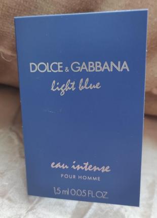 Dolce & gabbana light blue eau intense pour hommeпарфюмированная вода (пробник