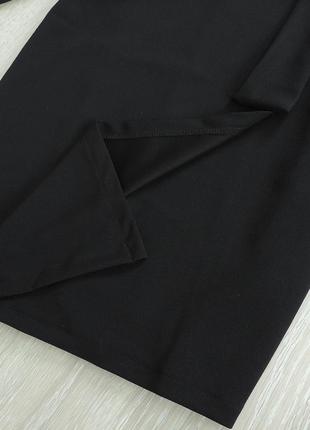 Нова чорна сукня з поясом8 фото