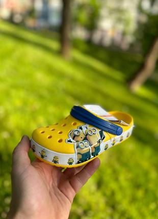 Детские кроксы crocs minions желтые с миньонами сабо  / шлепанцы9 фото