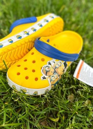 Детские кроксы crocs minions желтые с миньонами сабо  / шлепанцы7 фото