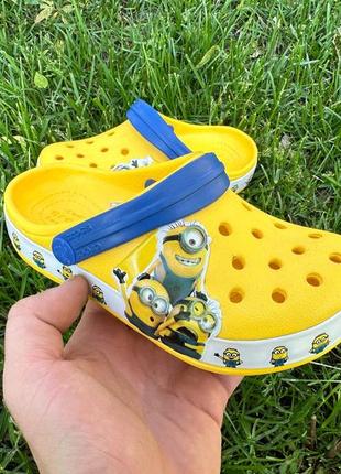 Детские кроксы crocs minions желтые с миньонами сабо  / шлепанцы8 фото