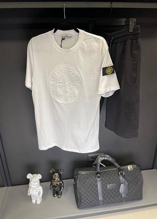 Мужской брендовый летний костюм шорты + футболка stоnе іslаnd