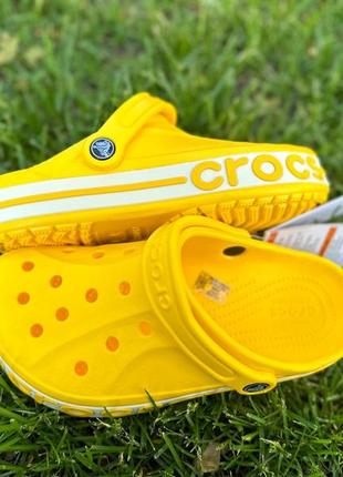 Крокси crocs bayaband жовті жіночі / чоловічі сабо / шльопанці2 фото