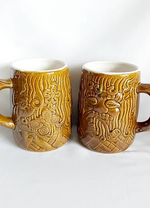 Кружка майолика керамика винтажная