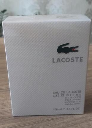 Lacoste l. 12.12 blanc edt 100 ml1 фото