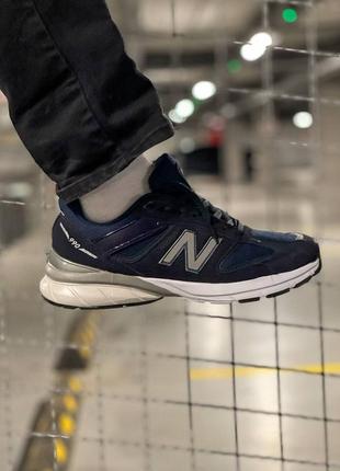 New balance 990 v5 navy2 фото