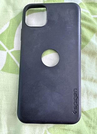 Чорний чохол для iphone 11 pro max spigen