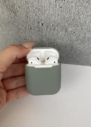 Чехол airpods 1/2 серый1 фото