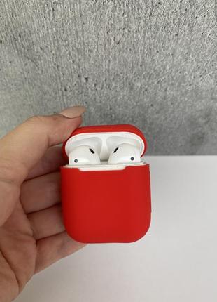 Чехол airpods 1/2 красный