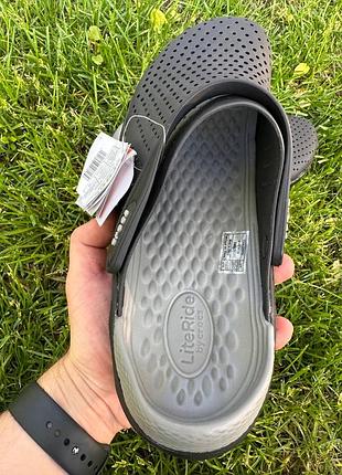 Крокси crocs literide чорні жіночі / чоловічі сабо / шльопанці3 фото