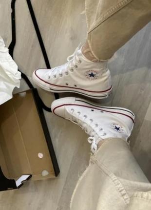 Кеди оригінал converse all star hi white m7650c