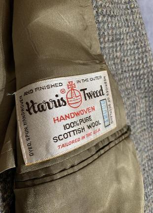Пиджак жакет шерстяной мужской премиальный harris tweed vintage9 фото