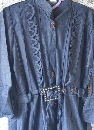 #акция 1+1=3 #kanzah fashion# джинсовое платье с вышивкой#3 фото