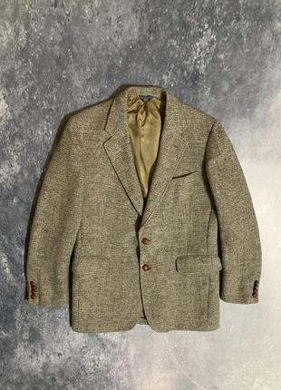 Пиджак жакет шерстяной мужской премиальный harris tweed vintage