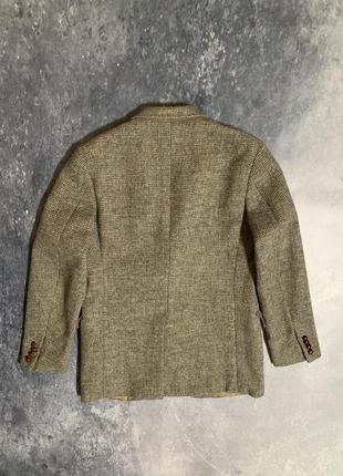 Пиджак жакет шерстяной мужской премиальный harris tweed vintage5 фото